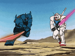 Gundam Cuts Enemies Hand