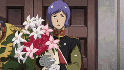 Gundam Garma Zabi Holding Flowers