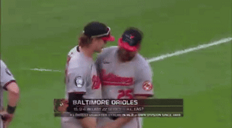 Gunnar Henderson Hugging Teammates GIF