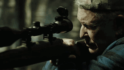 Gunner Looking Through The Gun Sight GIF