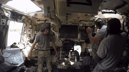 Gunner Operating A Tank GIF