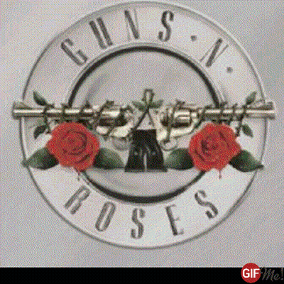 Guns N Roses Logo With Roses And Guns GIF