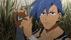Gurren Lagann Kamina Gun Weapon Anime GIF