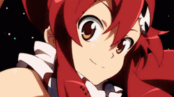 Gurren Lagann Yoko Littner Salute Anime GIF