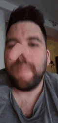 Guy Animated Long Nose Helicopter Spin GIF