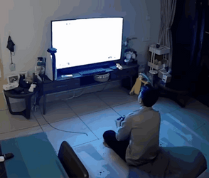 Guy Break Tv Screen Playstation GIF