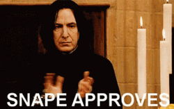 Guy Clap And Snape Approved GIF