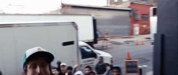 Guy Diving Into Mosh Pit GIF