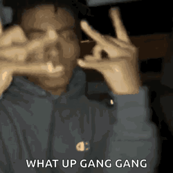 Guy Doing Hand Sign What Up Gang Gang GIF