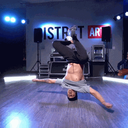 Guy Doing Head Spin Break Dance GIF