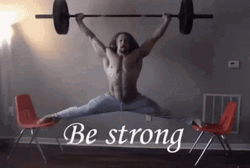 Guy Doing Intense Workout Be Strong GIF