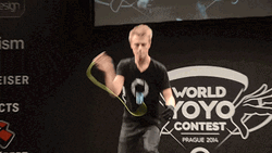 Guy Doing Yo Yo Tricks On Stage GIF