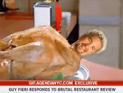 Guy Fieri Head In Chicken Body GIF