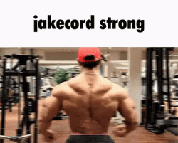 Guy Flexing In A Gym Strong Back  GIF