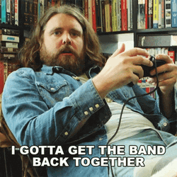 Guy Hurry Get Up We're Getting The Band Back Together GIF