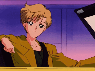 Guy In Car Winking Anime GIF