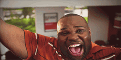 Guy In Stripe Shirt Yelling Ohhh GIF