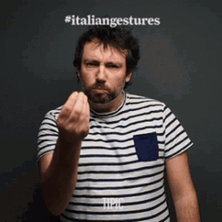 Guy In Stripes Italian Hand  GIF