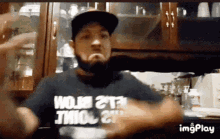 Guy Italian Hand Gesture Stop & Be Calm GIF