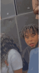 Guy Kinky Hair Surprised Face GIF