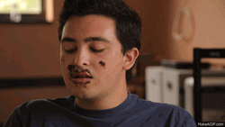 Guy Licking Yummy Cake GIF