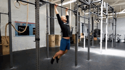 Guy On Gym Pull Ups GIF