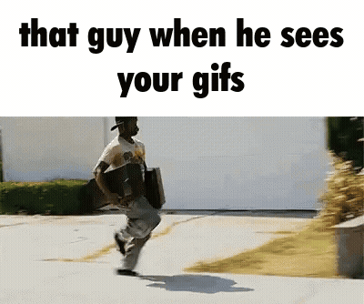Guy Running Down Sidewalk GIF