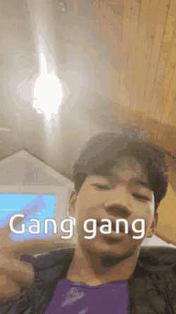 Guy Saying Gang Gang GIF