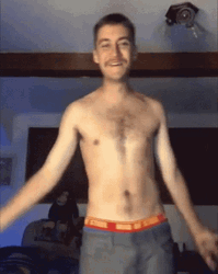 Guy Shouting Flexing Strong Body GIF