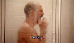 Guy Showering While Sobbing  GIF