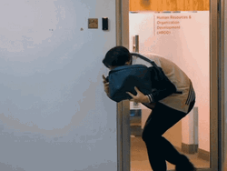 Guy Silently Sneaking Out GIF