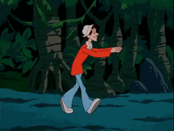 Guy Sleep Walking In The Forest GIF