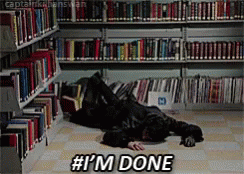 Guy Sleeping In The Library GIF