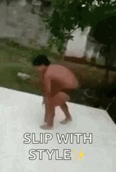 Guy Slip With Style GIF