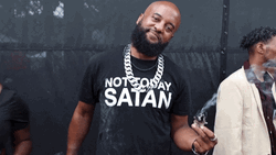 Guy Smoking Not Today Satan GIF