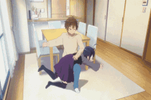 Guy Spanking Rikka Takanashi GIF