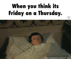 Guy Waking Up Friday Eve GIF