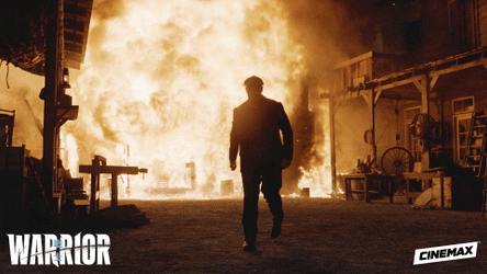 Guy Walking Silhouette From Warrior GIF