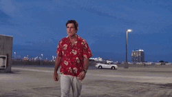 Guy Walking With Karate Kick GIF