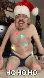 Guy Wearing Santa Claus Costume GIF
