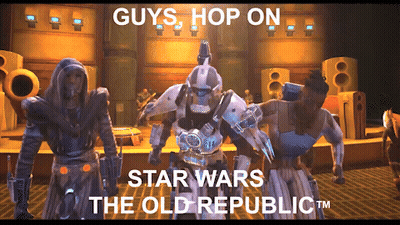 Guys Hop On Star Wars The Old Republic Poster GIF