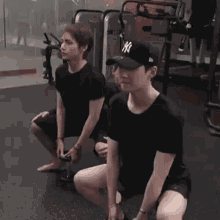 Guys Workout  With A Dumbbell GIF