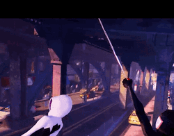 Gwen Stacy Spider Gwen Floating Mid Air GIF