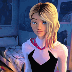 Gwen Stacy Spiderwoman Talking GIF