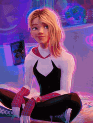 Gwen Stacy Vanishing Flag Spider Verse GIF