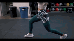 Gym Goer Lunge Workout GIF
