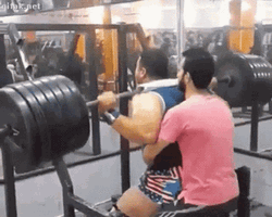 Gym Junkie Barbell Cut In Half GIF