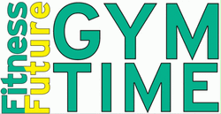 Gym Time Flashing Text Design GIF