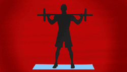 Gym Weightlifting Exercise Silhouette GIF