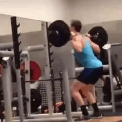 Gym Weightlifting Squats GIF